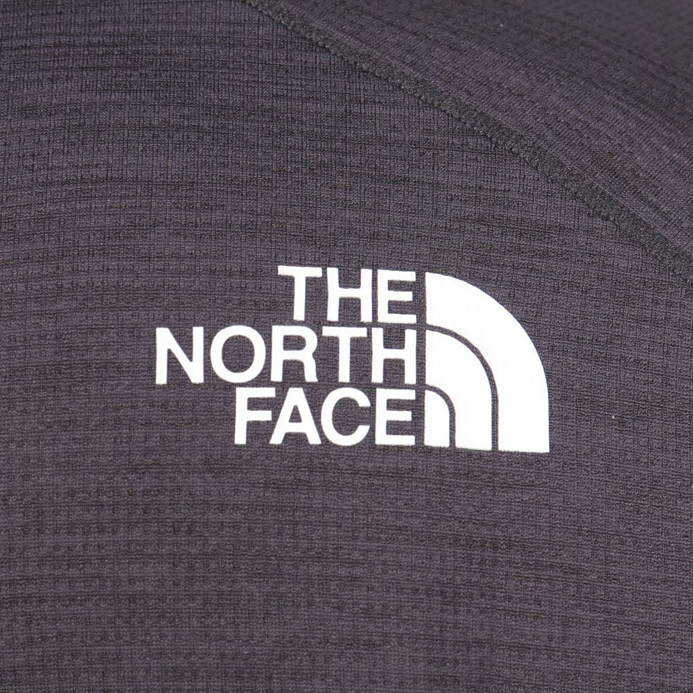 ザ・ノース・フェイス（THE NORTH FACE）（メンズ）長袖Tシャツ ロングスリーブ フラッシュドライスリーディージップアップ NT12201 ZC グレー 速乾 UVカット