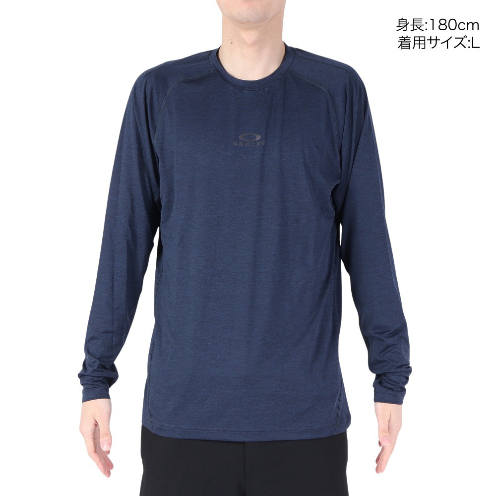 オークリー（OAKLEY）（メンズ）長袖Tシャツ ロンT O Fit Rc LS Tee FOA404407-6AE ネイビー