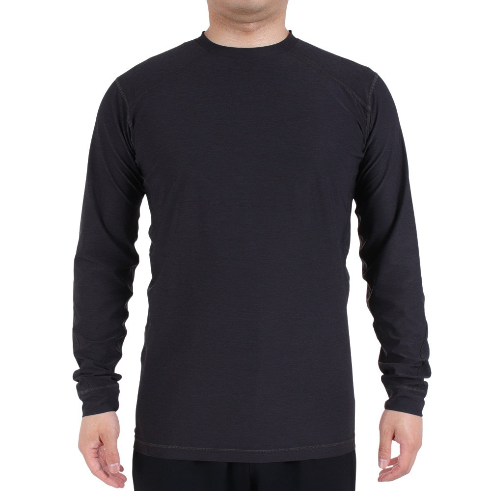 マーモット（Marmot）（メンズ）UPF50+ 接触冷感 ストレッチ 長袖Tシャツ ロンT グラフェンロングスリーブシャツ TSSMC206-012 ブラック