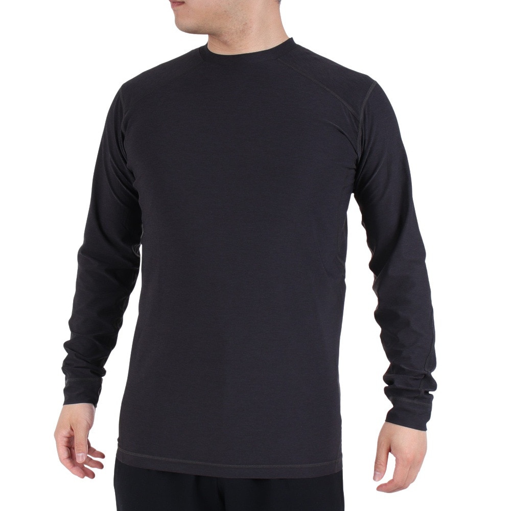 マーモット（Marmot）（メンズ）UPF50+ 接触冷感 ストレッチ 長袖Tシャツ ロンT グラフェンロングスリーブシャツ TSSMC206-012 ブラック