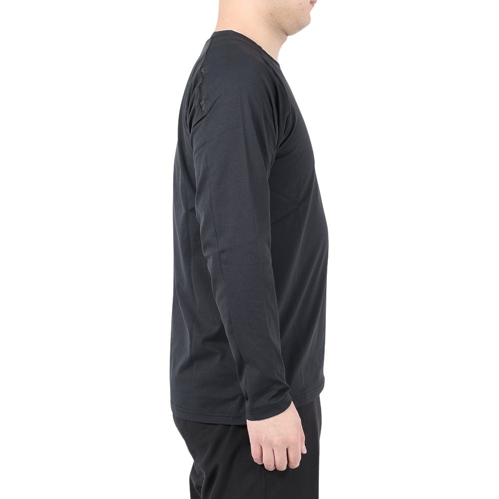 POLEWARDS（メンズ）長袖Tシャツ ロンT EXフレックス PW2PJB05 BLK ブラック 吸汗速乾 UVケア ストレッチ