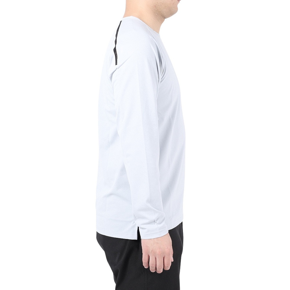 POLEWARDS（メンズ）長袖Tシャツ ロンT EXフレックス PW2PJB05 GRY グレー 吸汗速乾 UVケア ストレッチ
