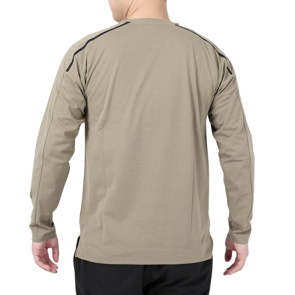 POLEWARDS（メンズ）長袖Tシャツ ロンT EXフレックス PW2PJB05 OLV オリーブ 吸汗速乾 UVケア ストレッチ