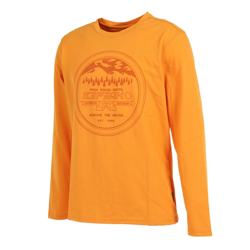 ＩＣＥＰＥＡＫ（メンズ）長袖Tシャツ ロンT MOXEE 4 57765 450 オレンジ
