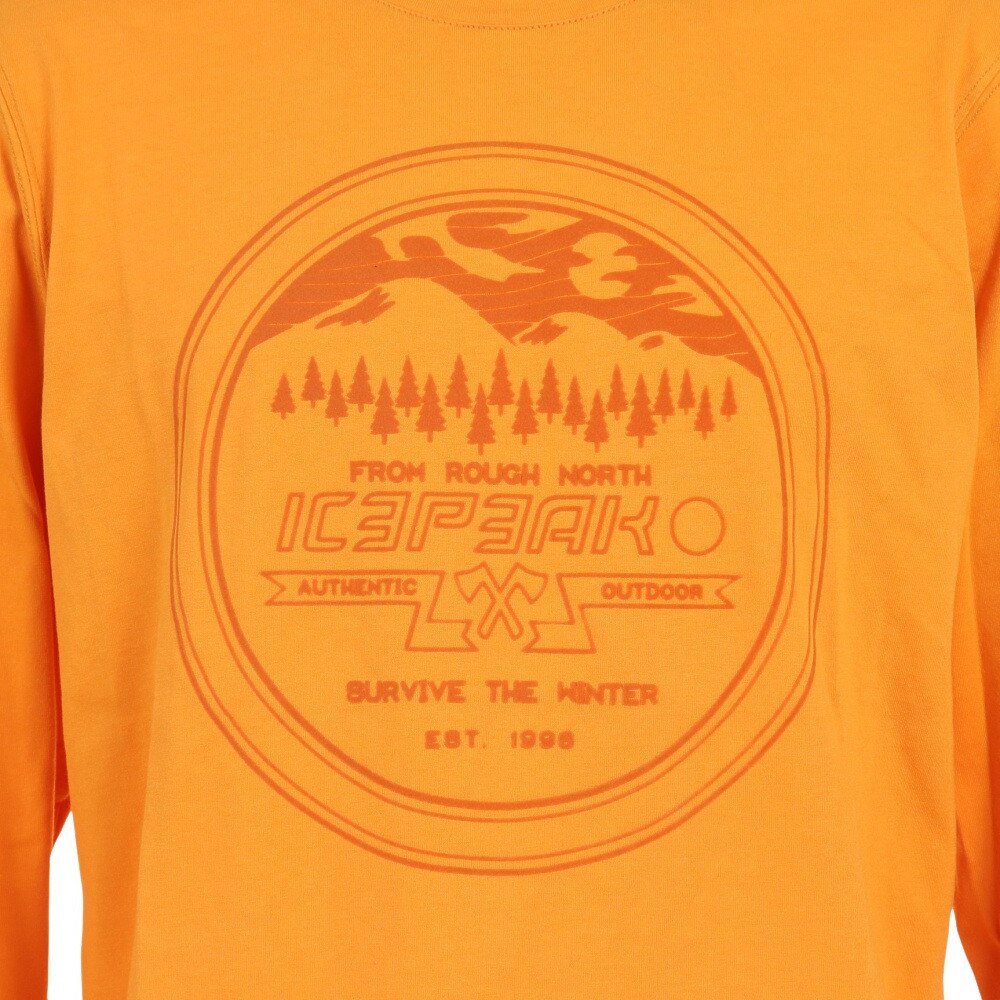 ＩＣＥＰＥＡＫ（メンズ）長袖Tシャツ ロンT MOXEE 4 57765 450 オレンジ