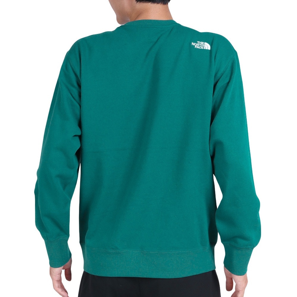ザ・ノース・フェイス（THE NORTH FACE）（メンズ）スウェット トレーナー 長袖 ロゴクルーネック NT62335X AE グリーン