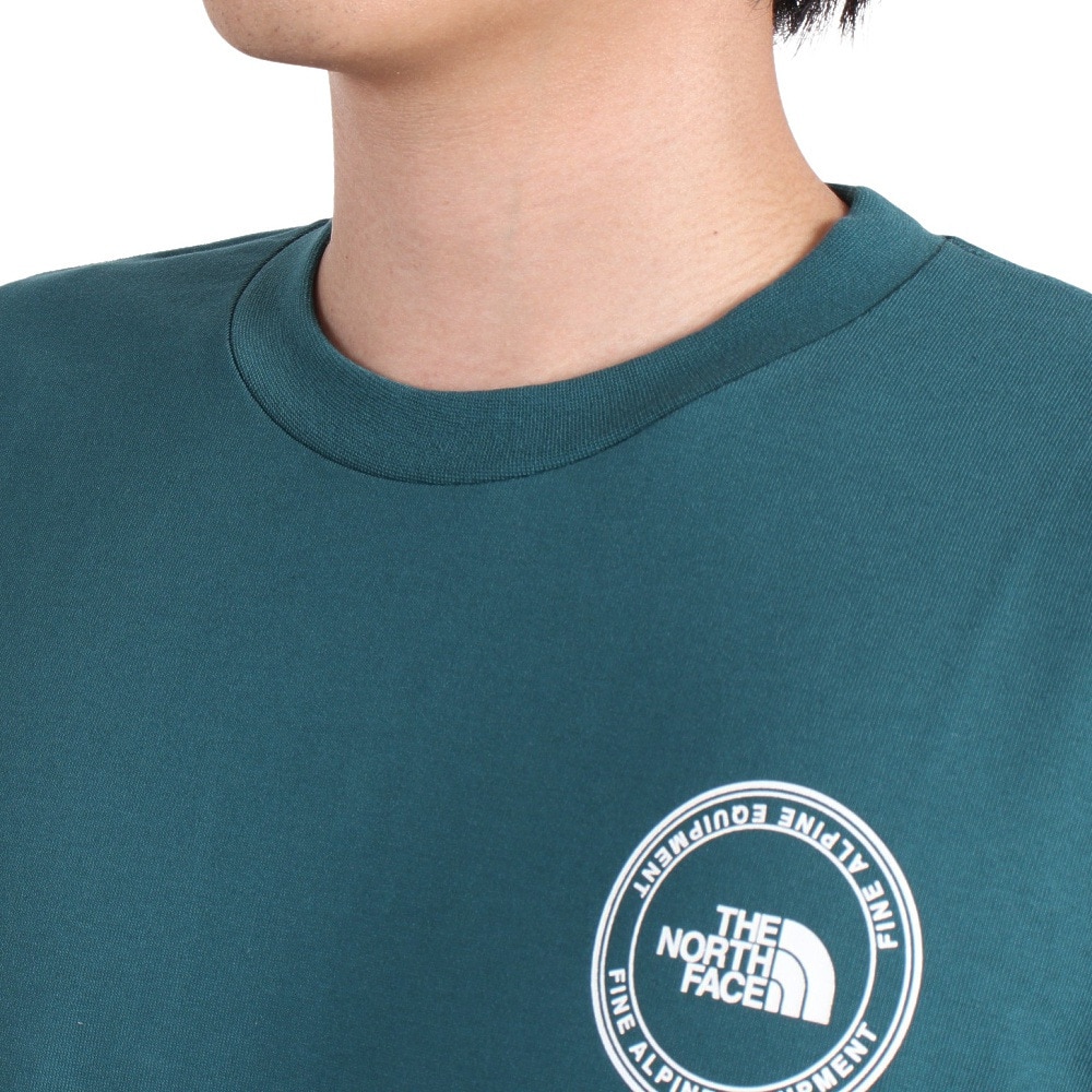 ザ・ノース・フェイス（THE NORTH FACE）（メンズ）長袖Tシャツ ロンT シンプル ロゴ NT82336X AE グリーン