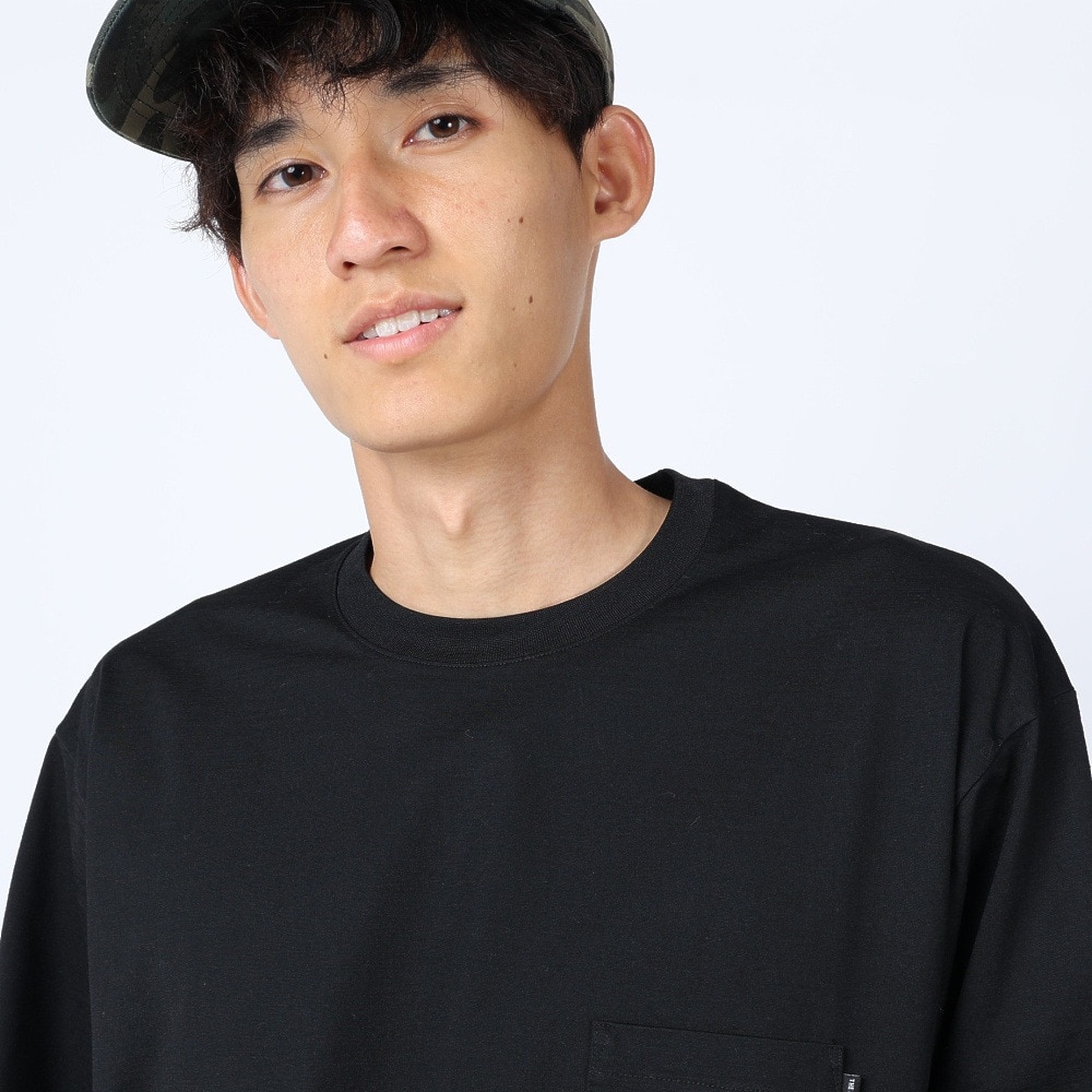 ザ・ノース・フェイス（THE NORTH FACE）（メンズ）速乾 UVケア 長袖Tシャツ ロンT ロングスリーブ エアリーリラックスTシャツ NT62345 K ブラック 防シワ