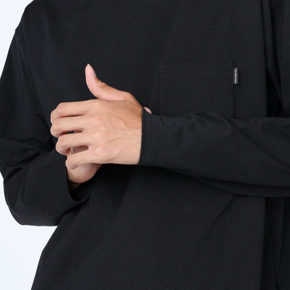 ザ・ノース・フェイス（THE NORTH FACE）（メンズ）速乾 UVケア 長袖Tシャツ ロンT ロングスリーブ エアリーリラックスTシャツ NT62345 K ブラック 防シワ