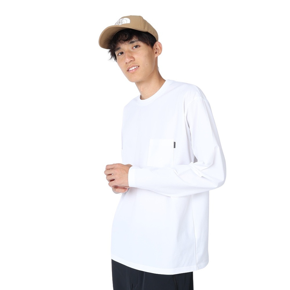 長袖Tシャツ ロンT ロングスリーブ エアリーリラックスＴシャツ NT62345 W ホワイト