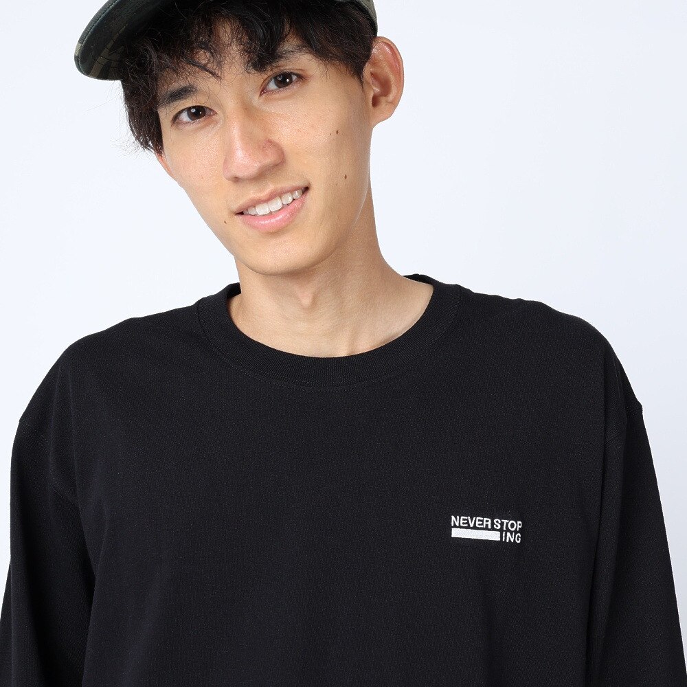 ノースフェイス（THE NORTH FACE）（メンズ、レディース）長袖Tシャツ ロンT ロングスリーブ ネバーストップ ING NT82330 K  ブラック