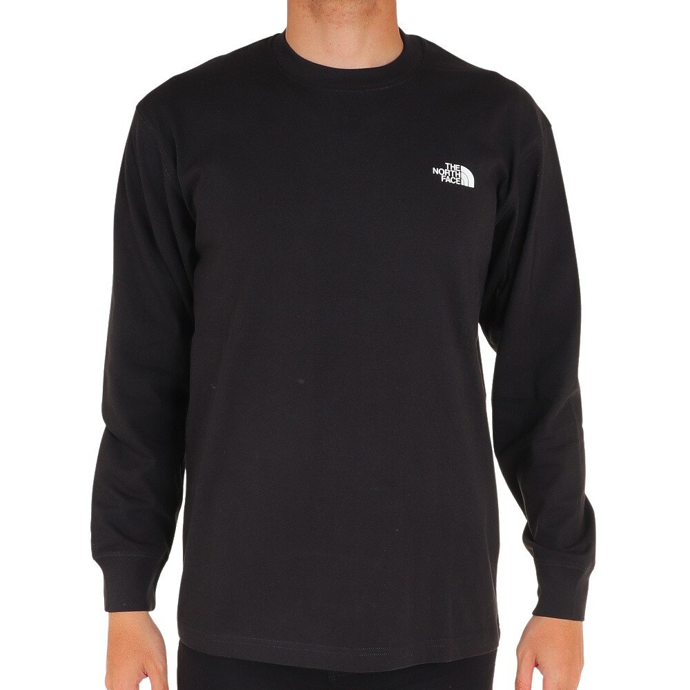 ノースフェイス（THE NORTH FACE）（メンズ）長袖Tシャツ ロンT BACK SQUARE LOGO バックスクエアロゴ NT82333 K ブラック