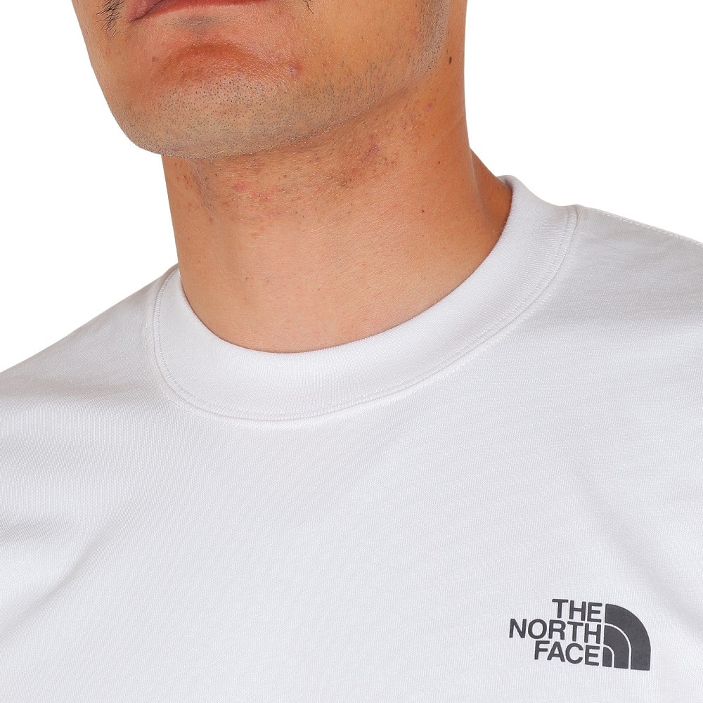 ノースフェイス（THE NORTH FACE）（メンズ）長袖Tシャツ ロンT BACK SQUARE LOGO バックスクエアロゴ NT82333 W ホワイト