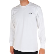 ノースフェイス（THE NORTH FACE）（メンズ）長袖Tシャツ ロンT BACK SQUARE LOGO バックスクエアロゴ NT82333 W ホワイト