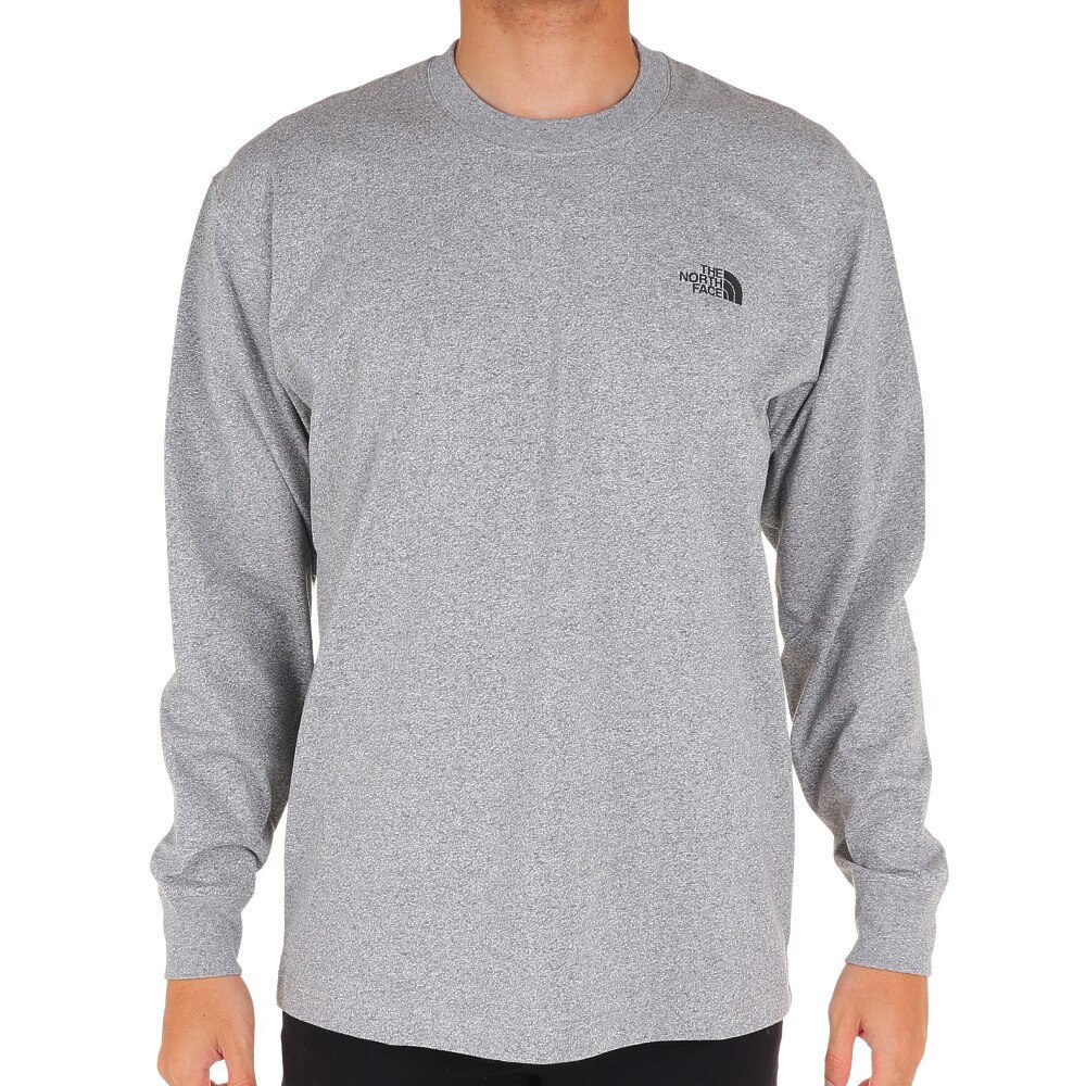 ノースフェイス（THE NORTH FACE）（メンズ）長袖Tシャツ ロンT BACK SQUARE LOGO バックスクエアロゴ NT82333 Z グレー