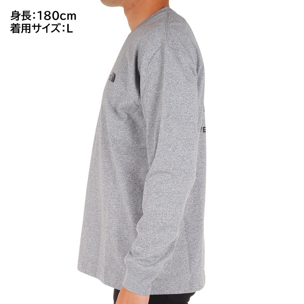 ノースフェイス（THE NORTH FACE）（メンズ）長袖Tシャツ ロンT BACK SQUARE LOGO バックスクエアロゴ NT82333 Z  グレー