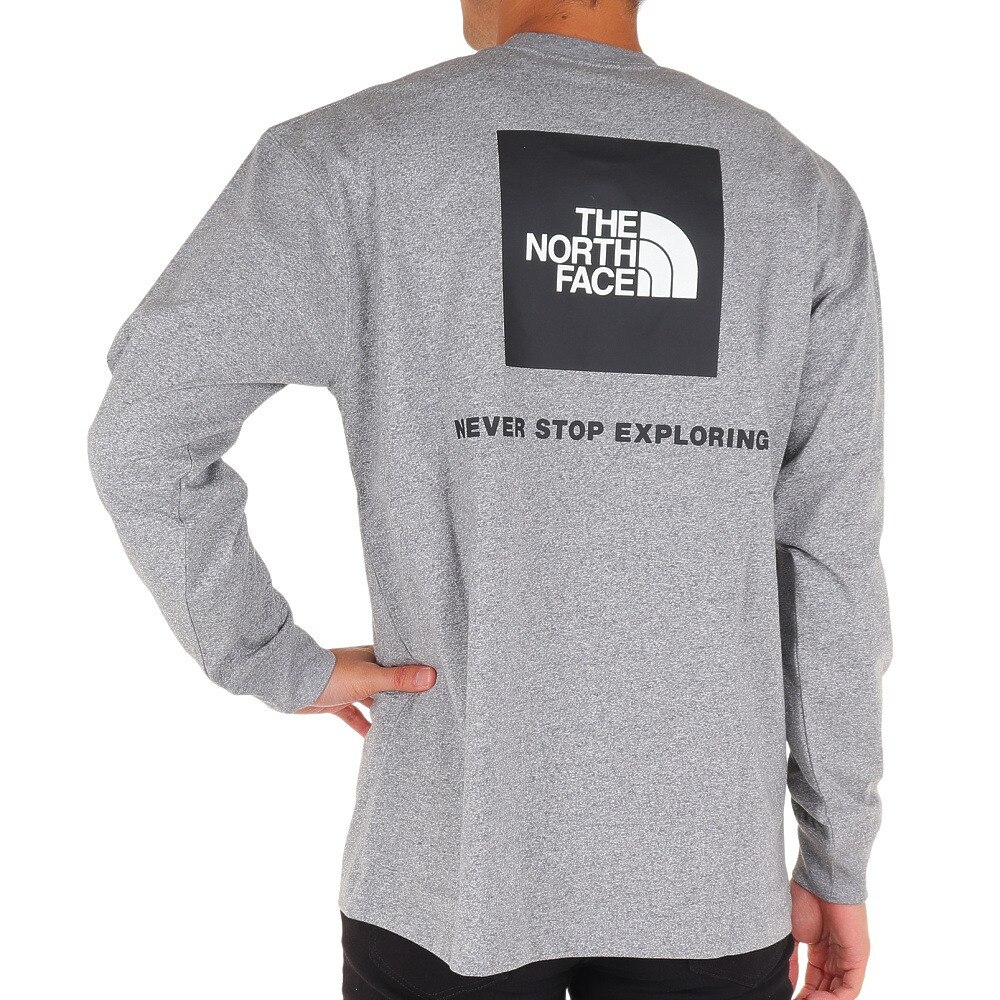 ノースフェイス（THE NORTH FACE）（メンズ）長袖Tシャツ ロンT BACK SQUARE LOGO バックスクエアロゴ NT82333 Z グレー