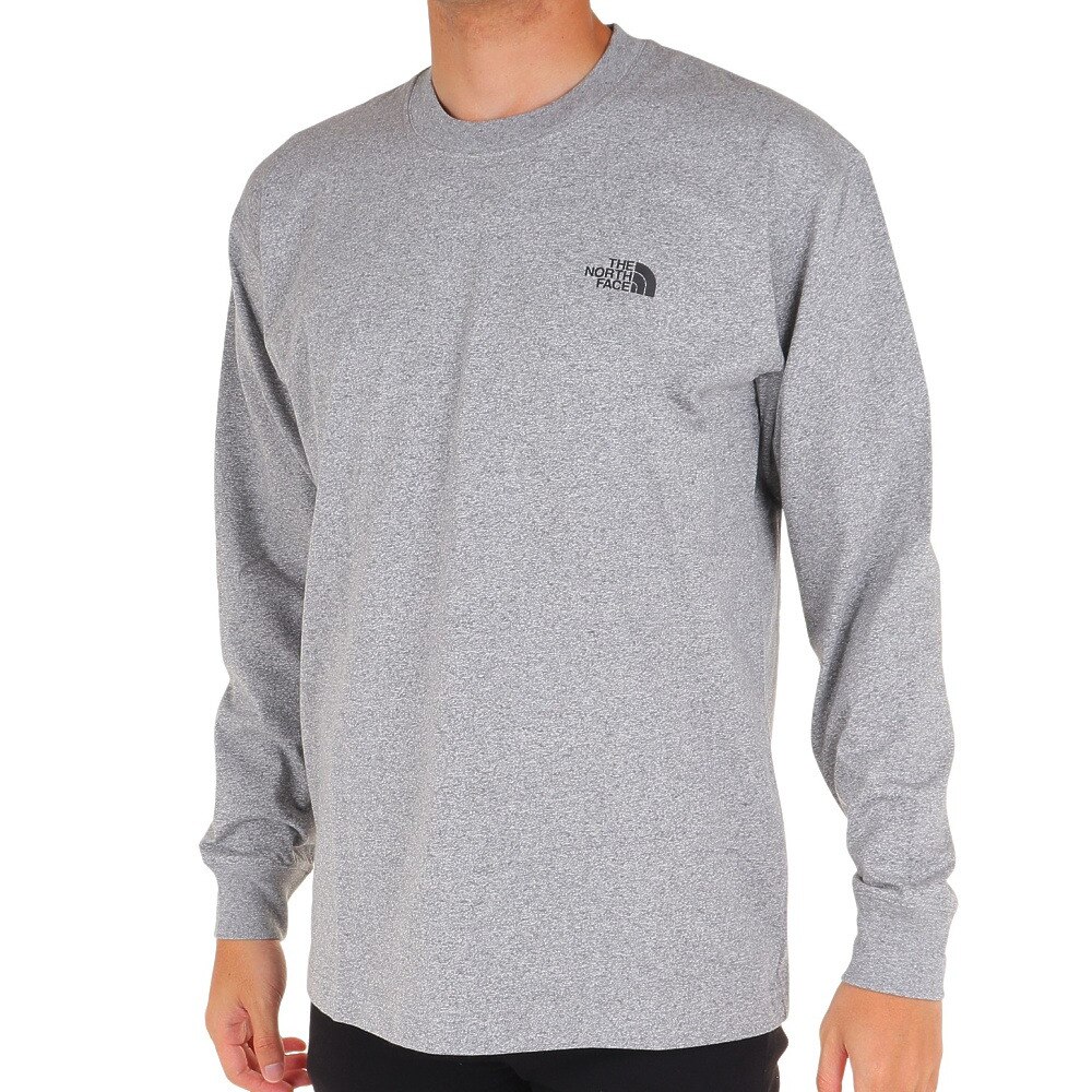 ノースフェイス（THE NORTH FACE）（メンズ）長袖Tシャツ ロンT BACK SQUARE LOGO バックスクエアロゴ NT82333 Z グレー