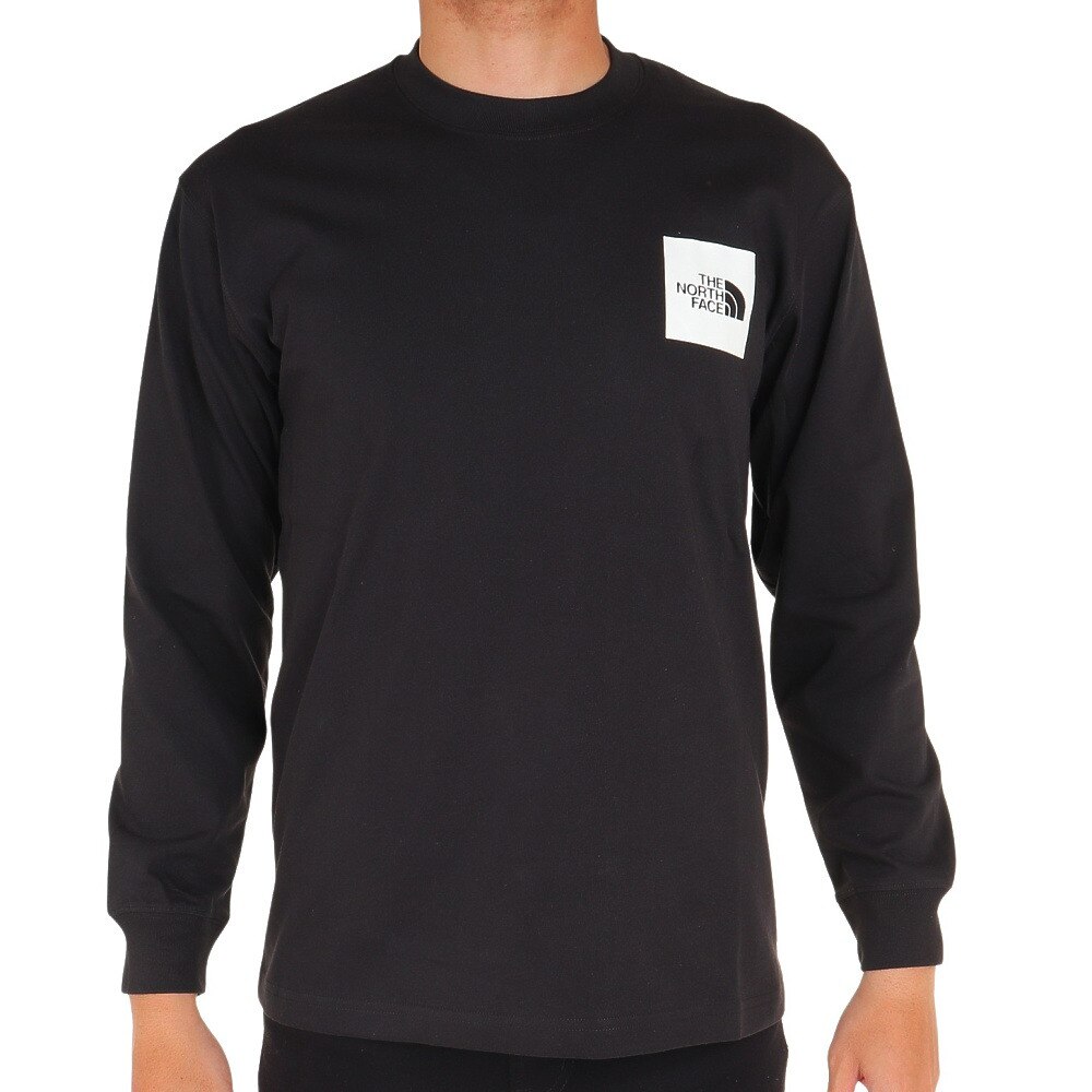 ノースフェイス（THE NORTH FACE）（メンズ）長袖Tシャツ ロンT SQUARE LOGO スクエアロゴ NT82334 K ブラック