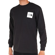 ノースフェイス（THE NORTH FACE）（メンズ）長袖Tシャツ ロンT SQUARE LOGO スクエアロゴ NT82334 K ブラック
