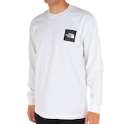 ノースフェイス(THE NORTH FACE)(メンズ)長袖Tシャツ ロンT SQUARE LOGO スクエアロゴ NT82334 W ホワイト