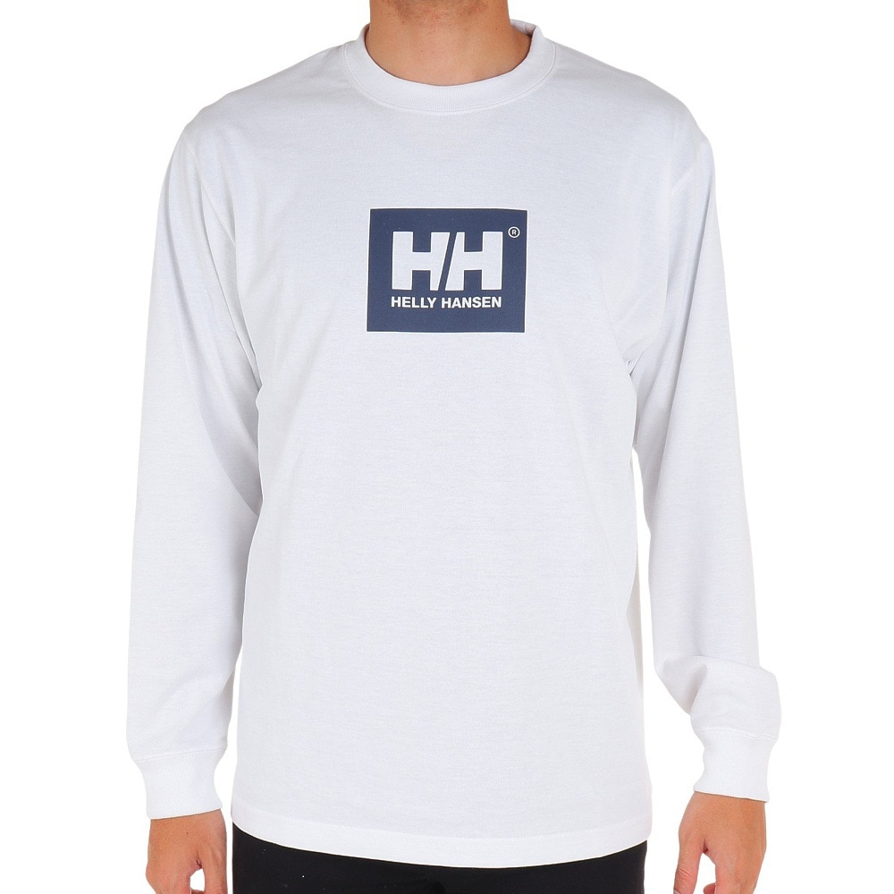 ヘリーハンセン（HELLY HANSEN）（メンズ）長袖Tシャツ ロンT ロングスリーブ ロゴTシャツ HH32379 CW ホワイト