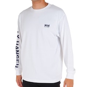 ヘリーハンセン（HELLY HANSEN）（メンズ）長袖Tシャツ ロンT ロングスリーブ LETTER レター Tシャツ HH32380 CW ホワイト