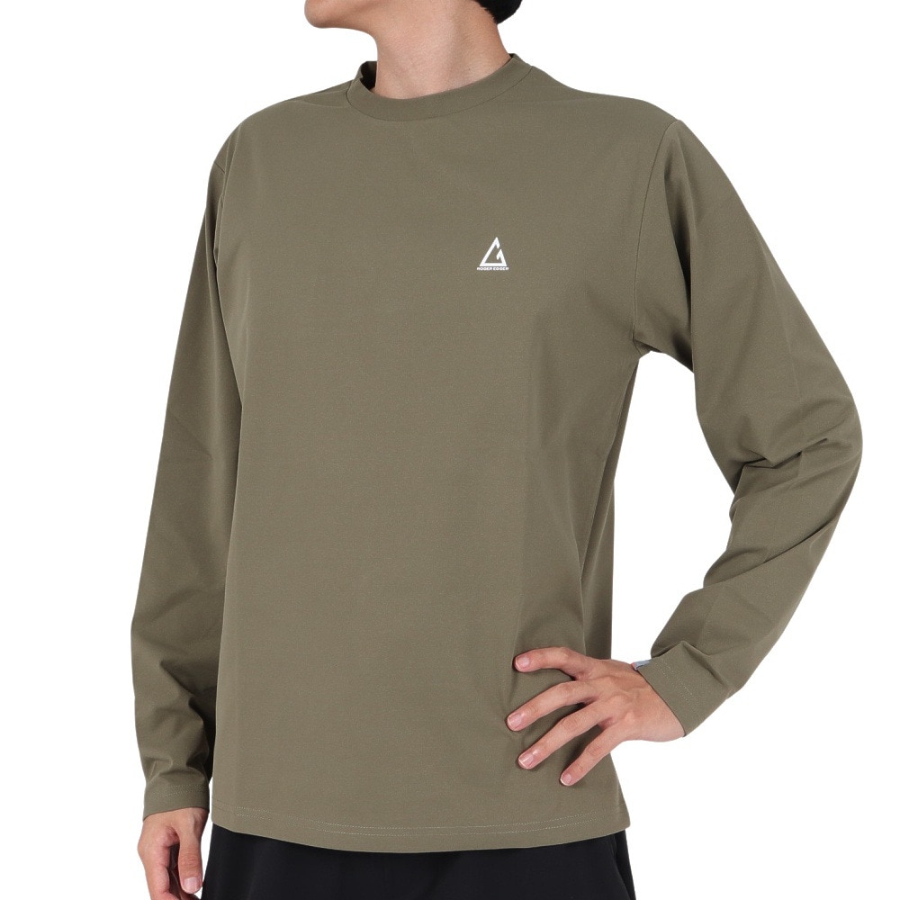 ロジャーエーガー（ROGEREGGER）（メンズ）長袖Tシャツ ロンT HIKE MOUNTAIN RE23FUK5610001 OLV オリーブ