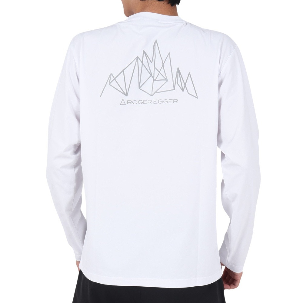 ロジャーエーガー（ROGEREGGER）（メンズ）長袖Tシャツ ロンT HIKE MOUNTAIN RE23FUK5610001 WHT ホワイト