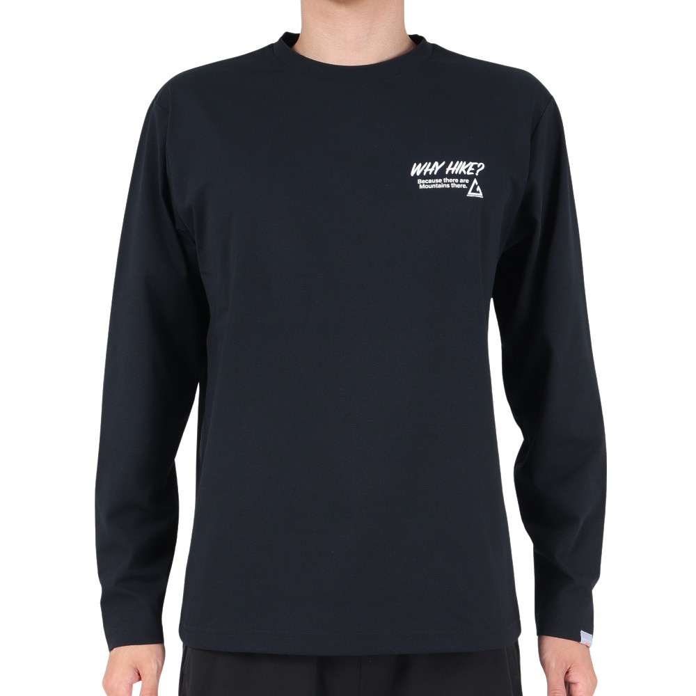 ロジャーエーガー（ROGEREGGER）（メンズ）長袖Tシャツ ロンT WHY HIKE RE23FUK5610002 BLK ブラック