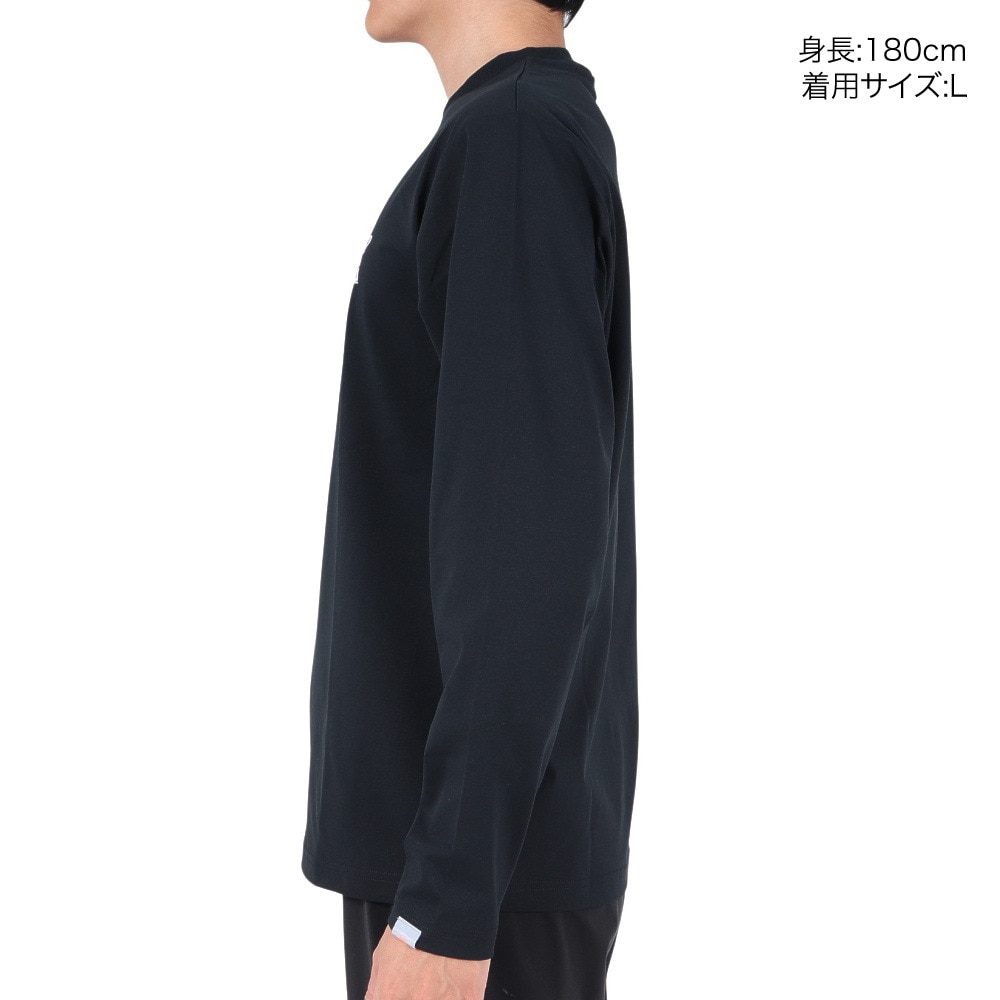 ロジャーエーガー（ROGEREGGER）（メンズ）長袖Tシャツ ロンT WHY HIKE RE23FUK5610002 BLK ブラック