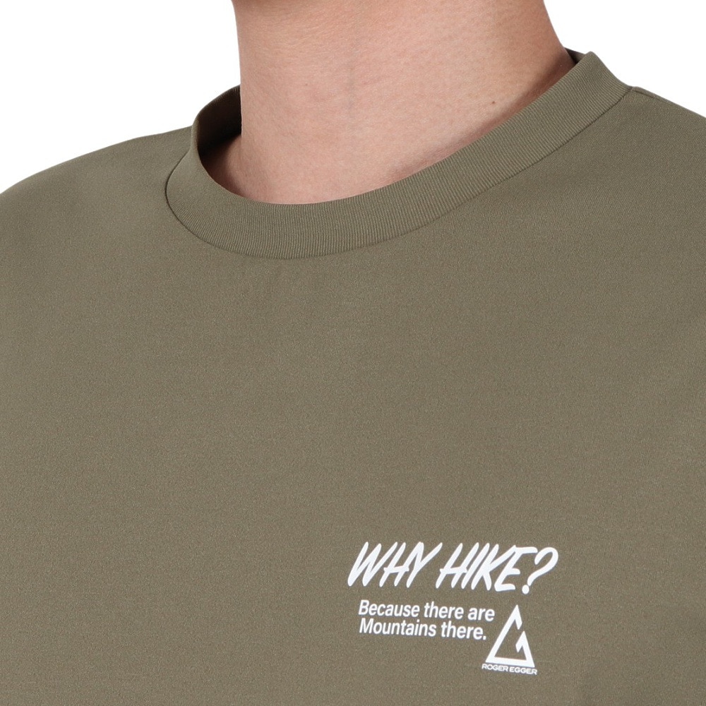 ロジャーエーガー（ROGEREGGER）（メンズ）長袖Tシャツ ロンT WHY HIKE RE23FUK5610002 OLV オリーブ