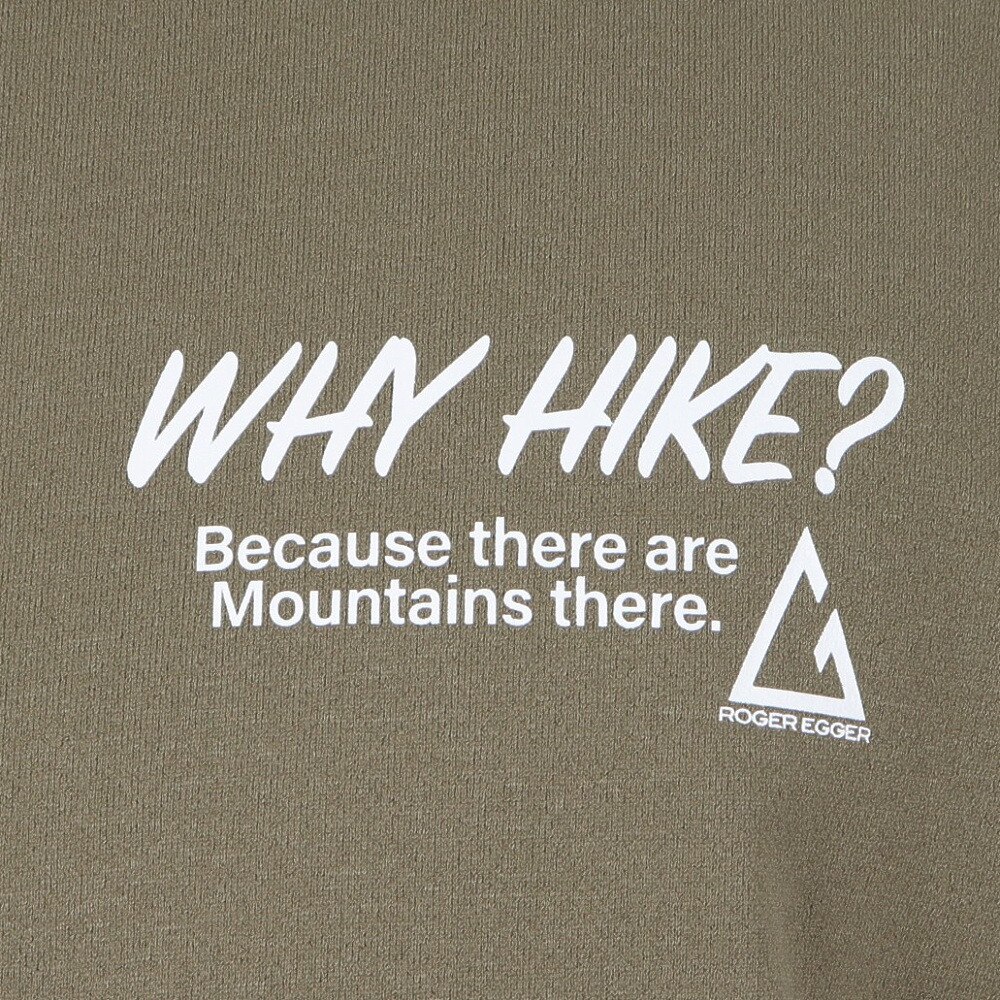 ロジャーエーガー（ROGEREGGER）（メンズ）長袖Tシャツ ロンT WHY HIKE RE23FUK5610002 OLV オリーブ