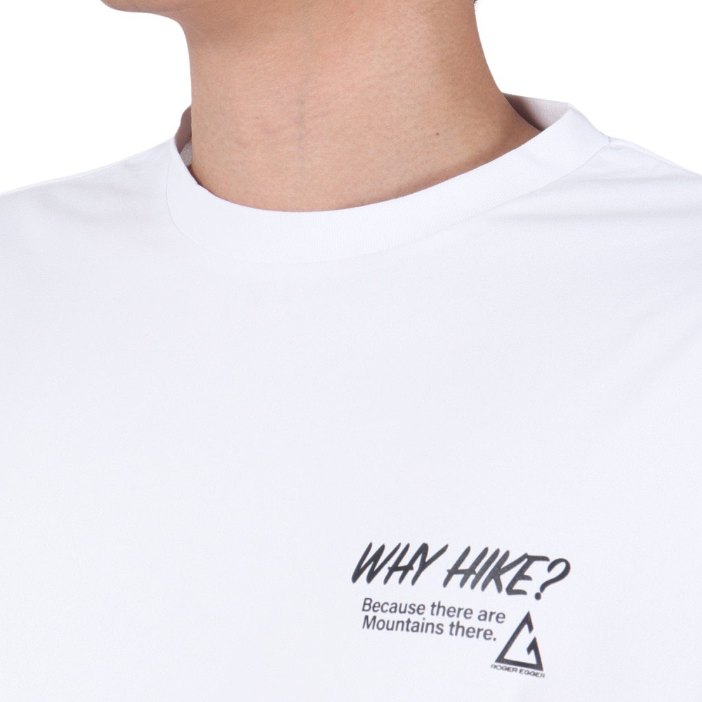 ロジャーエーガー（ROGEREGGER）（メンズ）長袖Tシャツ ロンT WHY HIKE RE23FUK5610002 WHT ホワイト