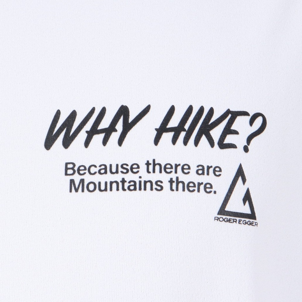 ロジャーエーガー（ROGEREGGER）（メンズ）長袖Tシャツ ロンT WHY HIKE RE23FUK5610002 WHT ホワイト