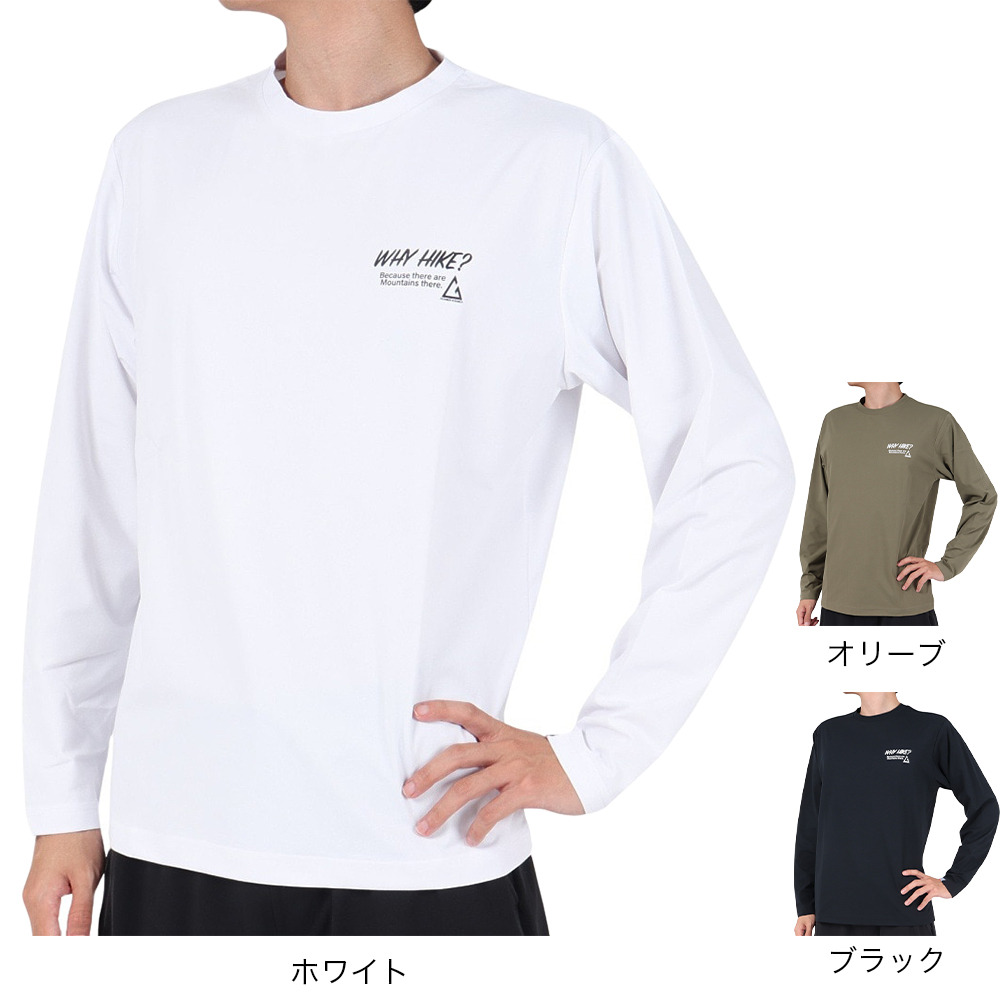 ロジャーエーガー（ROGEREGGER）（メンズ）長袖Tシャツ ロンT WHY HIKE RE23FUK5610002 WHT ホワイト