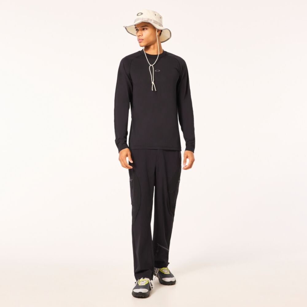 オークリー（OAKLEY）（メンズ）Tシャツ 長袖 ラチチュード LATITUDE ARC RC FOA405458-02E ブラック 吸汗速乾 ストレッチ USサイズ 