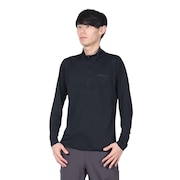 (メンズ)接触冷感 ストレッチ 長袖Tシャツ ロンT クライムスキン ハーフジップ ロングスリーブシャツ TSSMC418