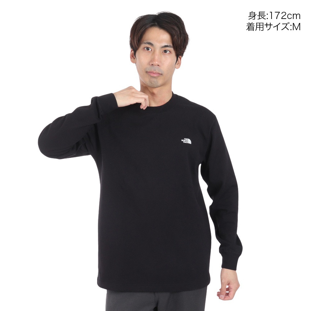 ノースフェイス（THE NORTH FACE）（メンズ）長袖Tシャツ ロンT ロングスリーブヌプシコットンティー NT32443 K