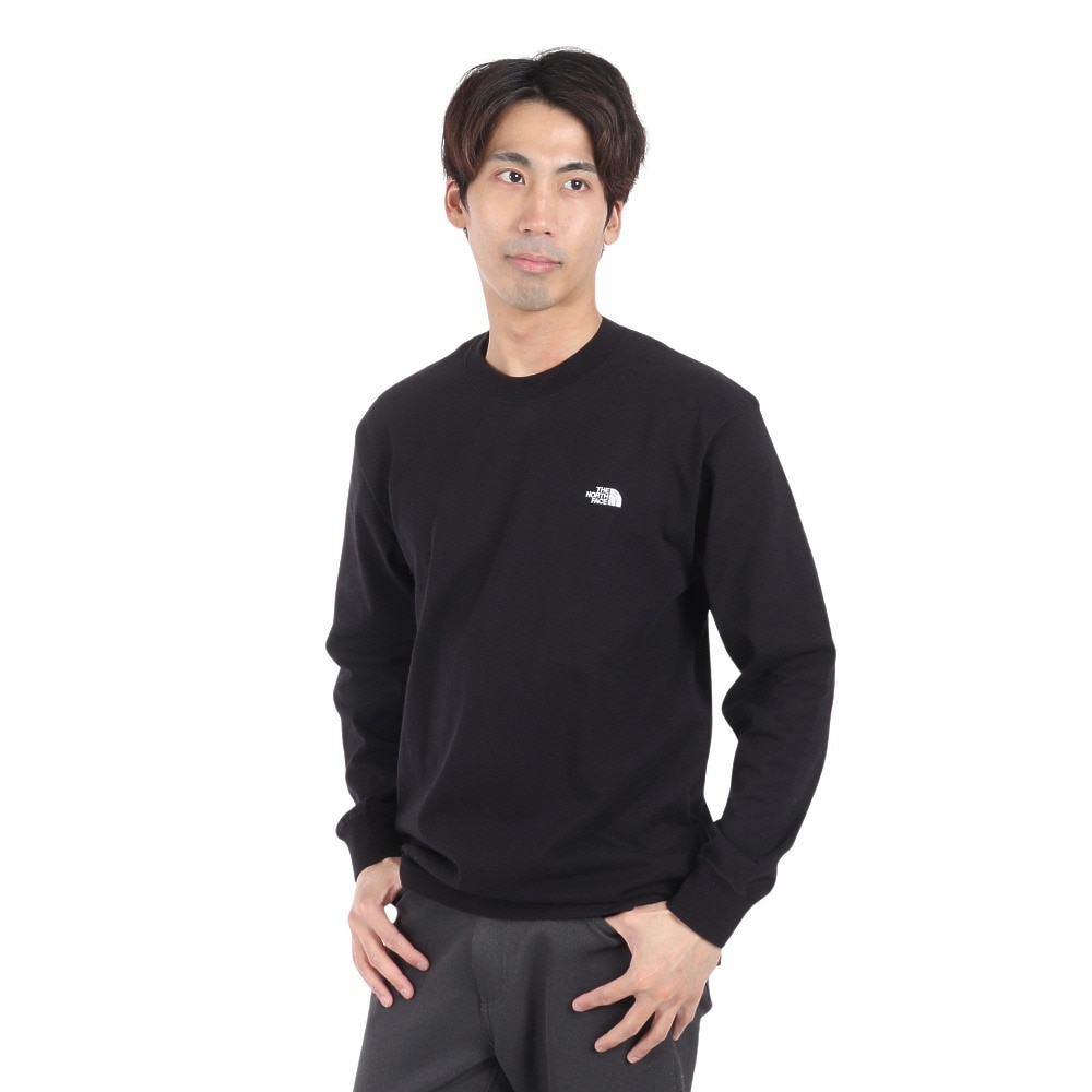 ノースフェイス（THE NORTH FACE）（メンズ）長袖Tシャツ ロンT ロングスリーブヌプシコットンティー NT32443 K