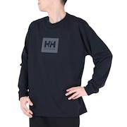 ヘリーハンセン（HELLY HANSEN）（メンズ、レディース）長袖Tシャツ ロンT ロングスリーブHHロゴTシャツ HH32379 K2