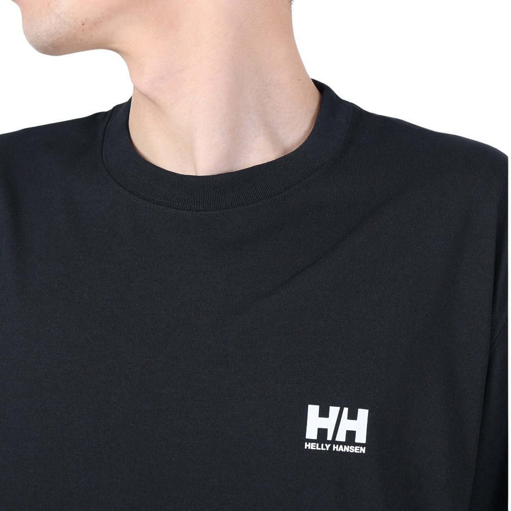 ヘリーハンセン（HELLY HANSEN）（メンズ、レディース）長袖Tシャツ ロンT ロングスリーブスクエアロゴTシャツ HH32413 K