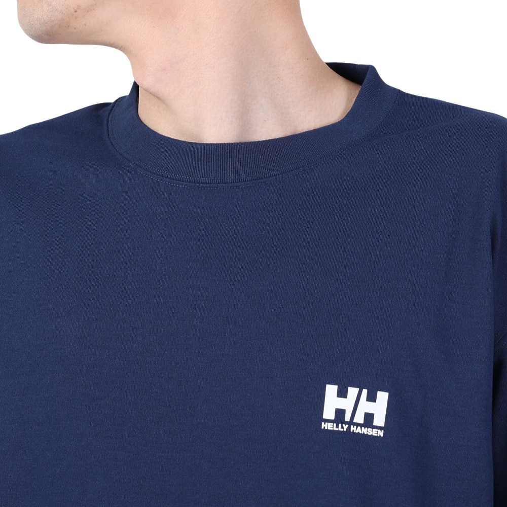 ヘリーハンセン（HELLY HANSEN）（メンズ、レディース）長袖Tシャツ ロンT ロングスリーブスクエアロゴTシャツ HH32413 ON