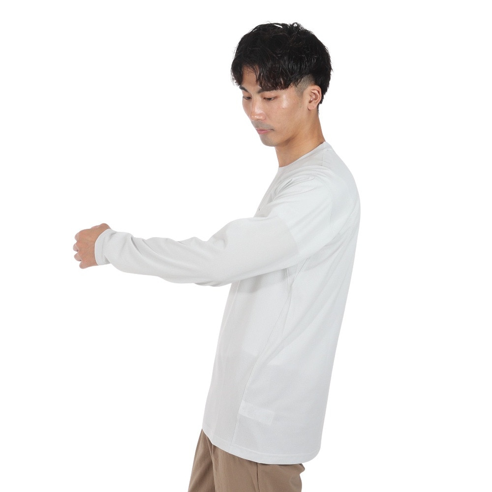 POLEWARDS（メンズ）長袖Tシャツ ロンT DRY COMFORT PW2RJB02 IGRY グレー ストレッチ 吸汗速乾 軽量