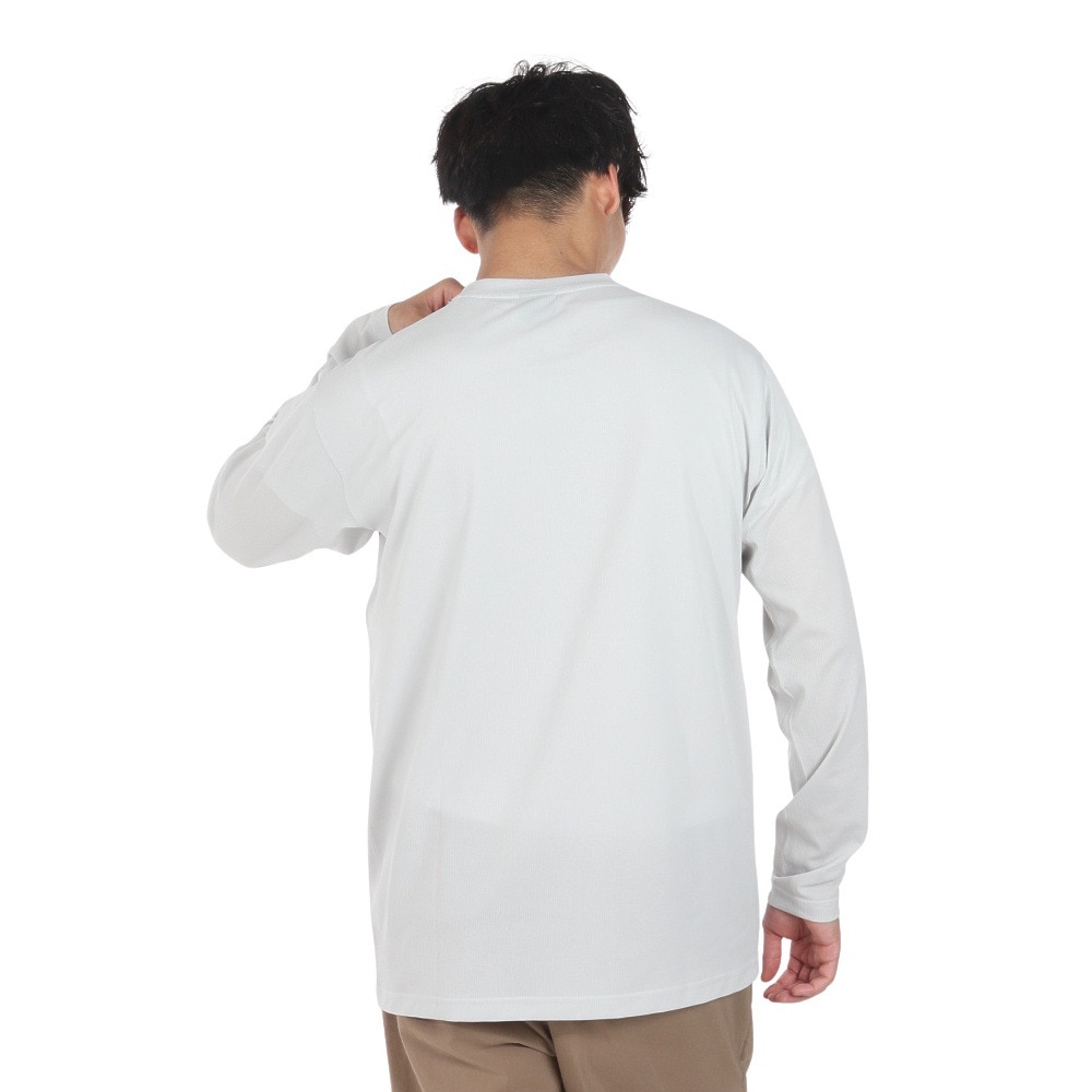POLEWARDS（メンズ）長袖Tシャツ ロンT DRY COMFORT PW2RJB02 IGRY グレー ストレッチ 吸汗速乾 軽量