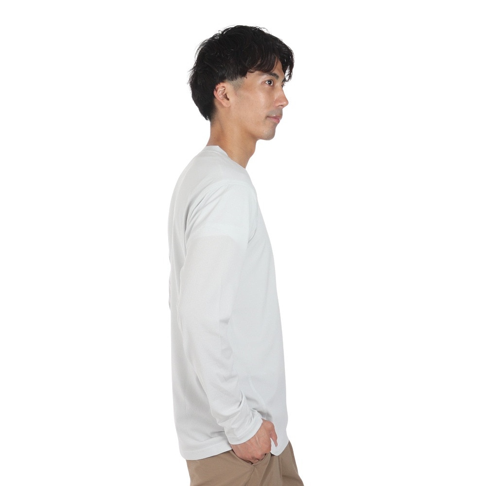 POLEWARDS（メンズ）長袖Tシャツ ロンT DRY COMFORT PW2RJB02 IGRY グレー ストレッチ 吸汗速乾 軽量