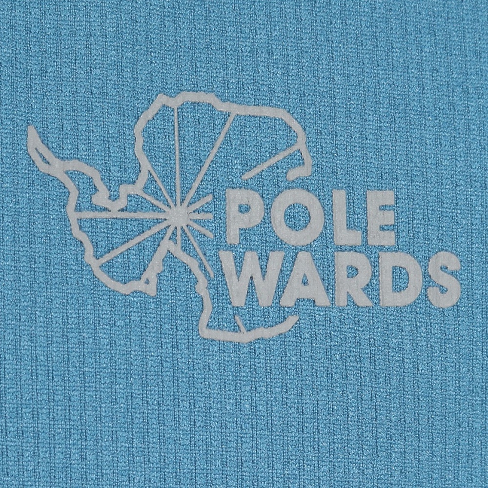 POLEWARDS（メンズ）長袖Tシャツ ロンT DRY COMFORT PW2RJB02 MBLU マリンブルー ストレッチ 吸汗速乾 軽量