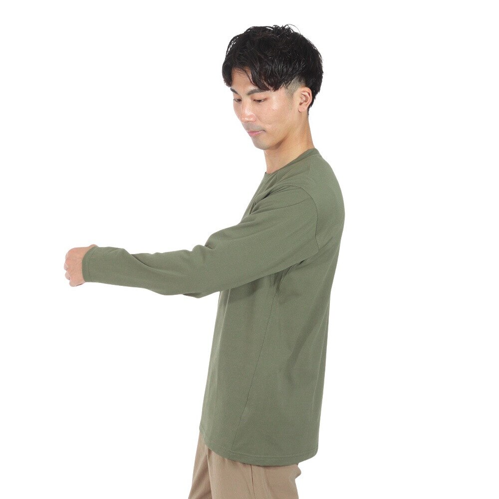 POLEWARDS（メンズ）長袖Tシャツ ロンT DRY COMFORT PW2RJB02 OLV オリーブ ストレッチ 吸汗速乾 軽量