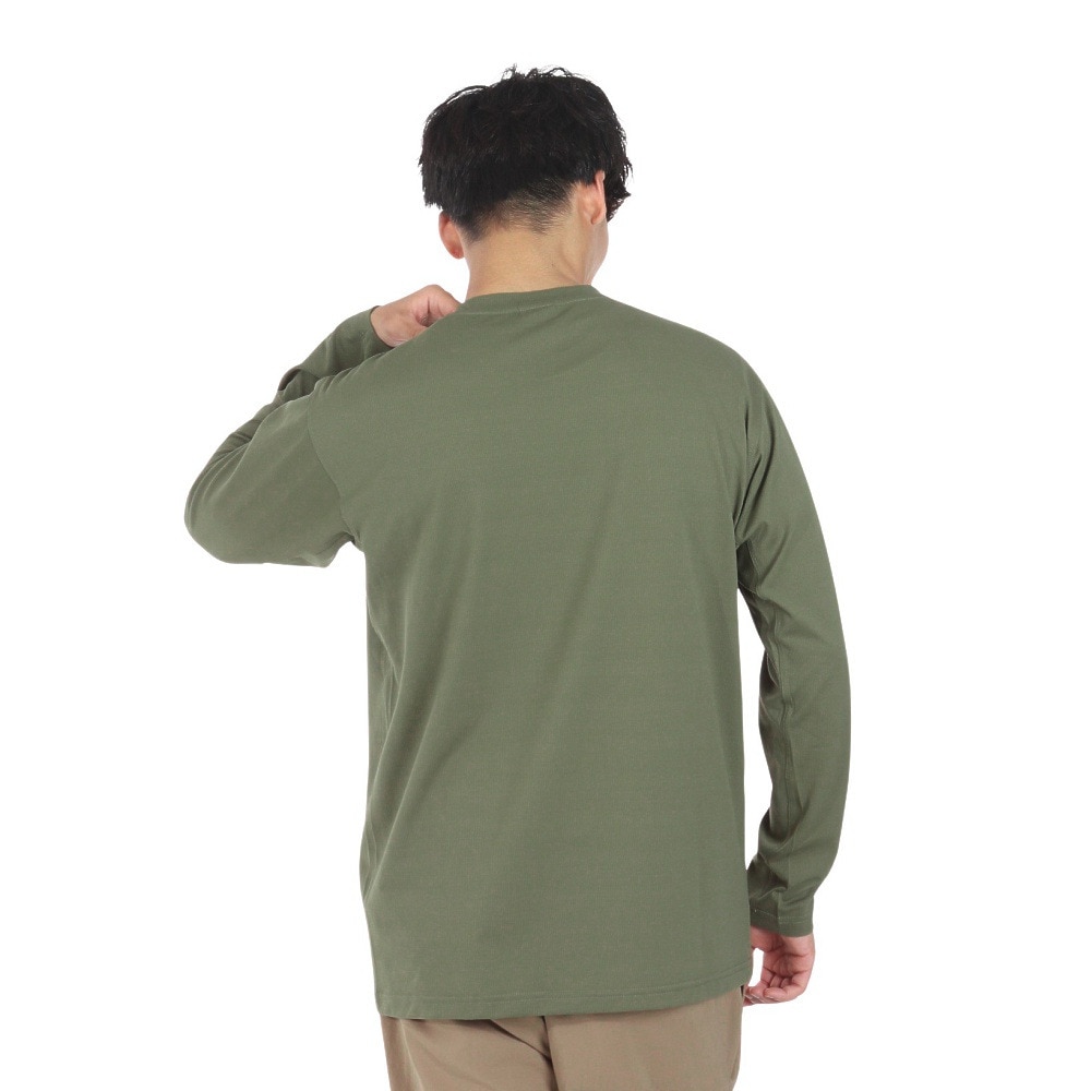 POLEWARDS（メンズ）長袖Tシャツ ロンT DRY COMFORT PW2RJB02 OLV オリーブ ストレッチ 吸汗速乾 軽量