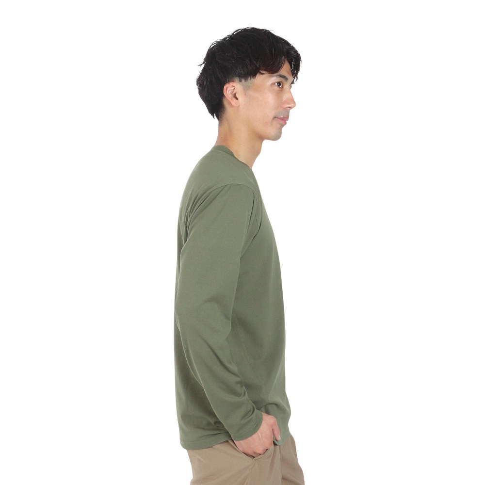 POLEWARDS（メンズ）長袖Tシャツ ロンT DRY COMFORT PW2RJB02 OLV オリーブ ストレッチ 吸汗速乾 軽量